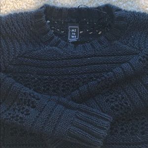 black knit sweater